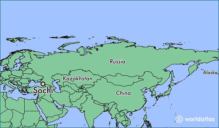 map showing the location of Sochi