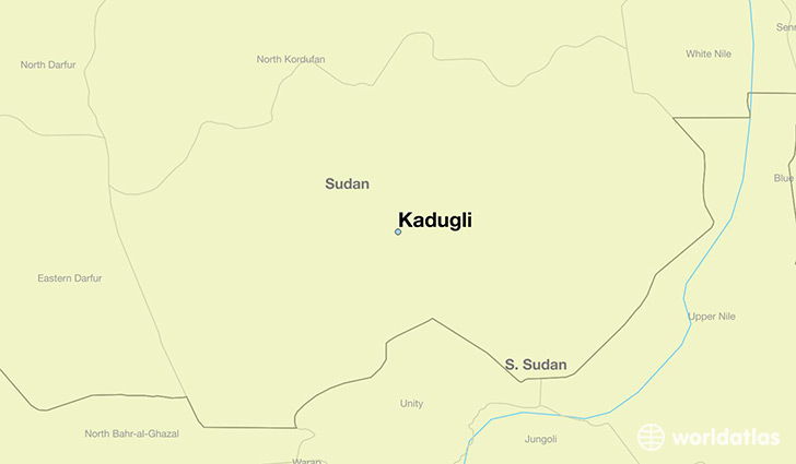 map showing the location of Kadugli