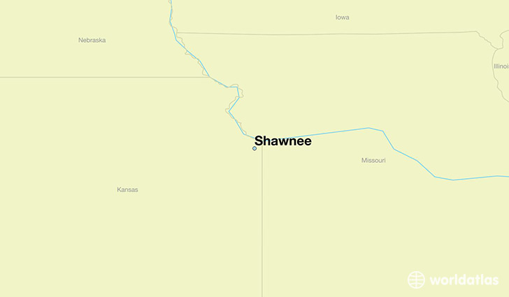 map showing the location of Shawnee