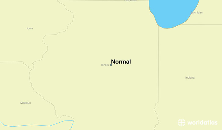 map showing the location of Normal