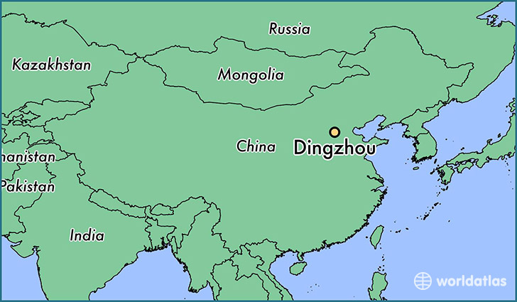 map showing the location of Dingzhou