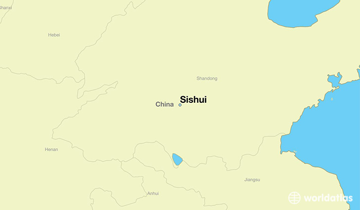 map showing the location of Sishui