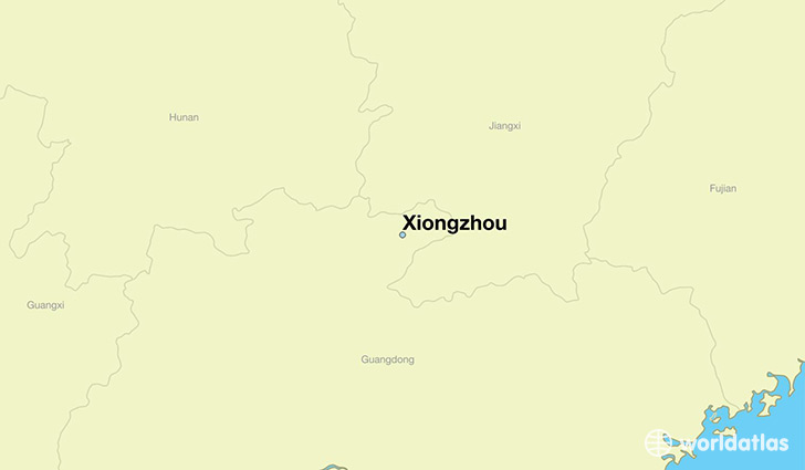 map showing the location of Xiongzhou