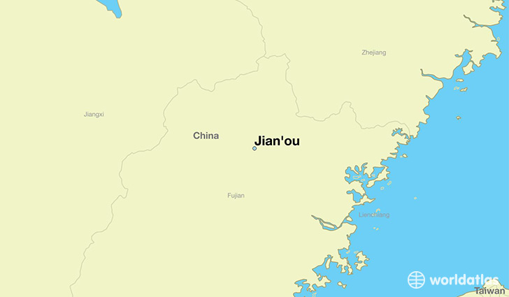 map showing the location of Jian'ou