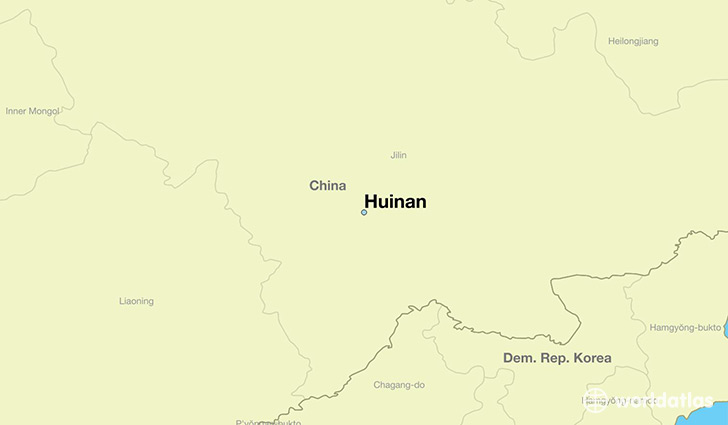map showing the location of Huinan