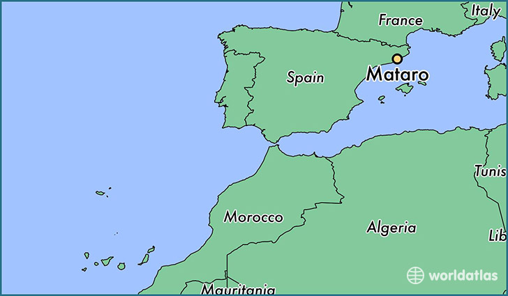 map showing the location of Mataro
