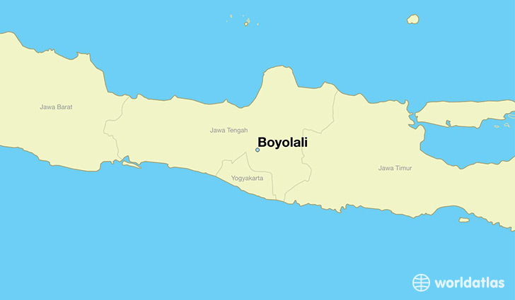map showing the location of Boyolali