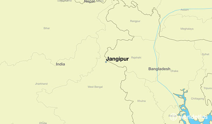 map showing the location of Jangipur