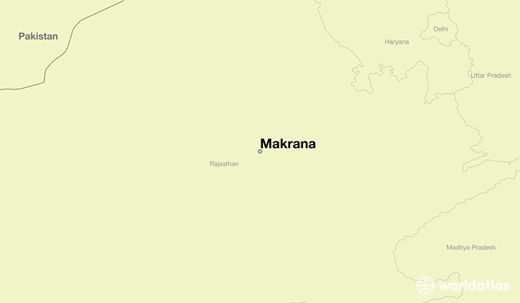 map showing the location of Makrana