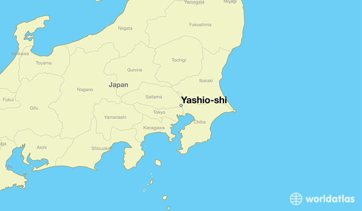 map showing the location of Yashio-shi