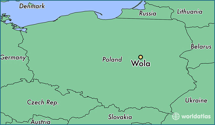 map showing the location of Wola