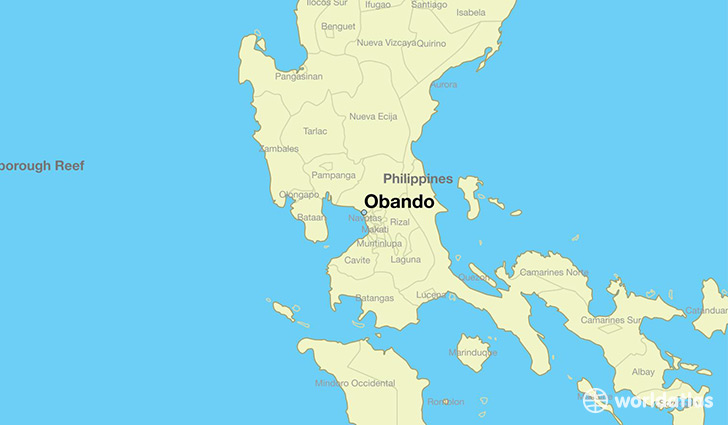 map showing the location of Obando