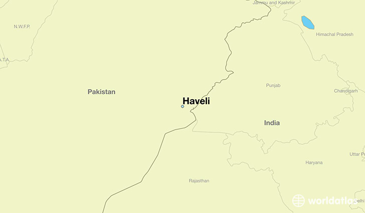 map showing the location of Haveli