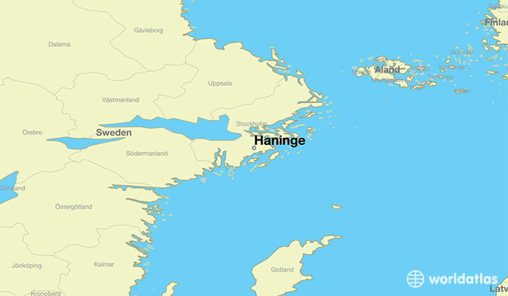map showing the location of Haninge