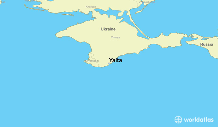map showing the location of Yalta