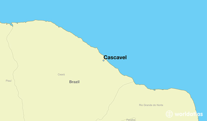 map showing the location of Cascavel