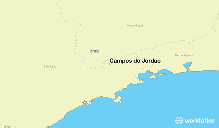 map showing the location of Campos do Jordao