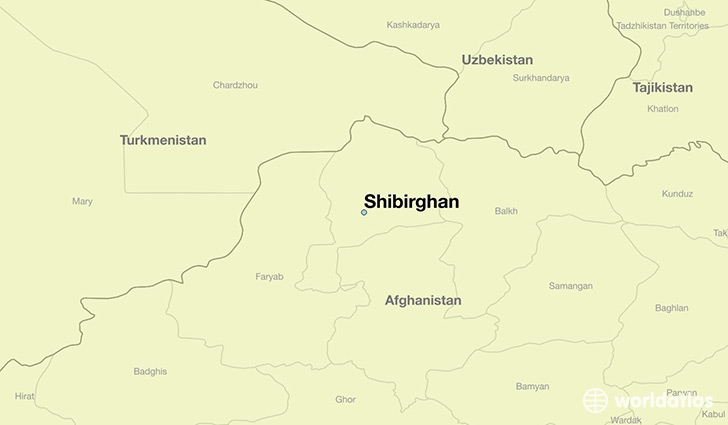 map showing the location of Shibirghan