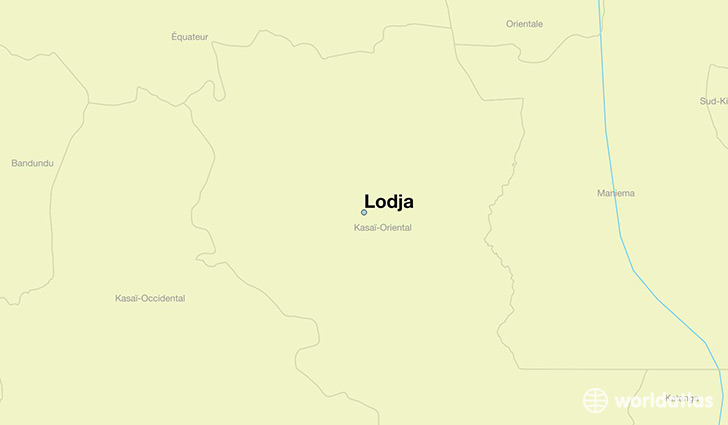 map showing the location of Lodja