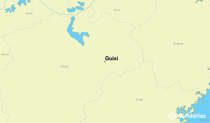 map showing the location of Guixi
