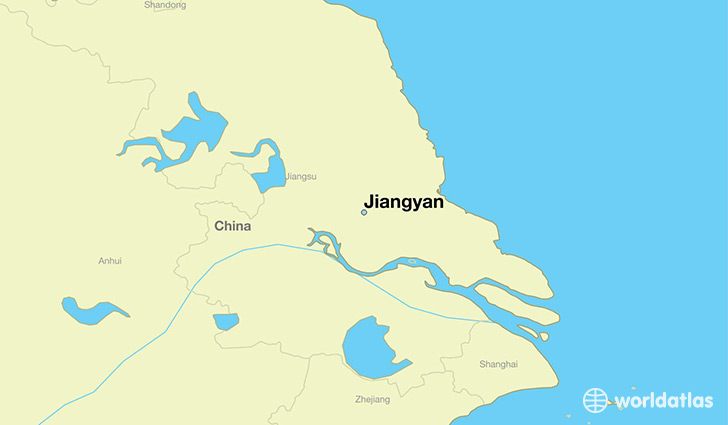 map showing the location of Jiangyan