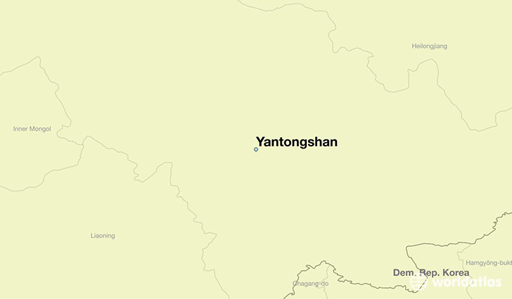 map showing the location of Yantongshan