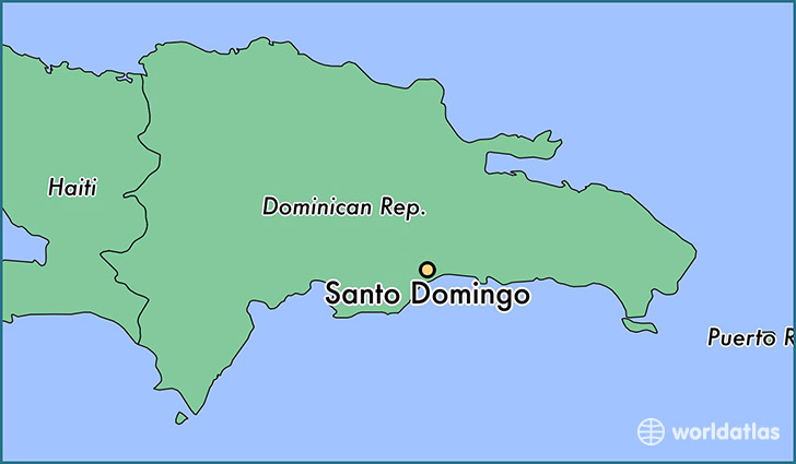 map showing the location of Santo Domingo