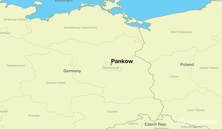 map showing the location of Pankow