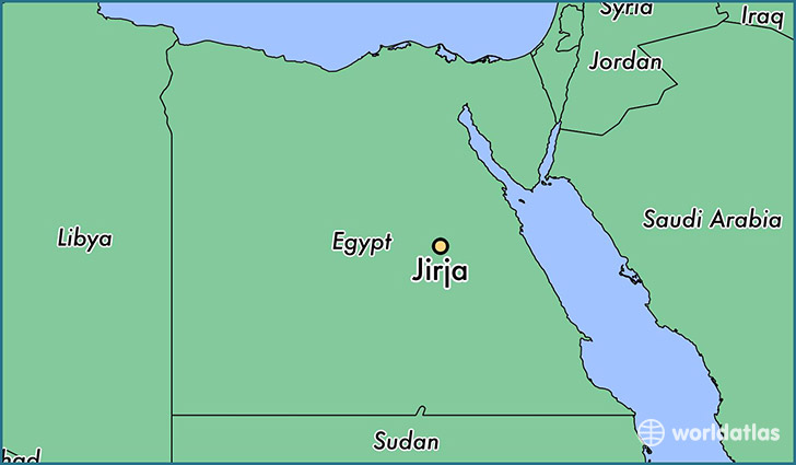 map showing the location of Jirja