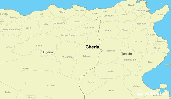map showing the location of Cheria