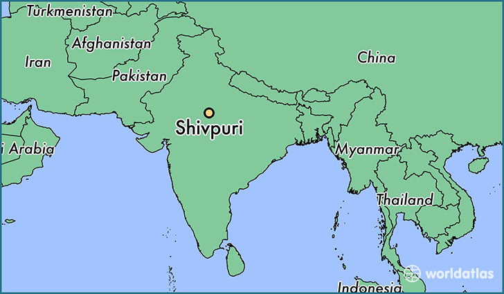 map showing the location of Shivpuri
