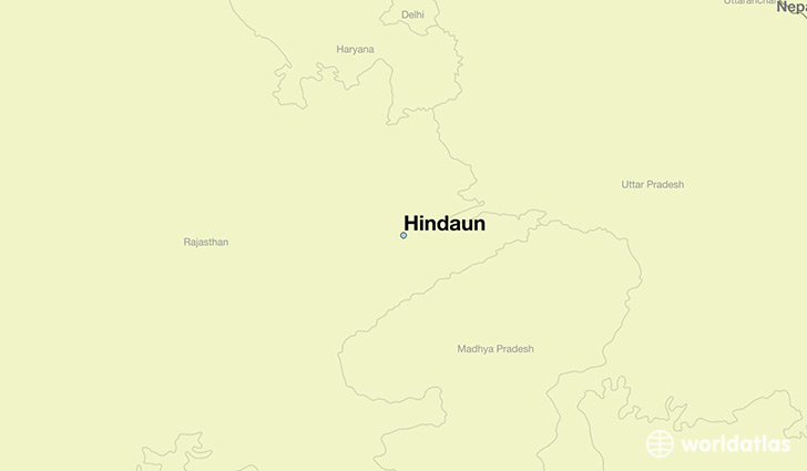 map showing the location of Hindaun