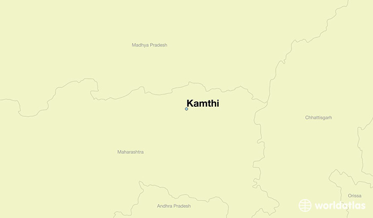 map showing the location of Kamthi