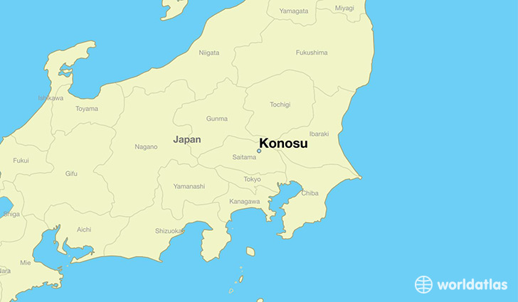 map showing the location of Konosu
