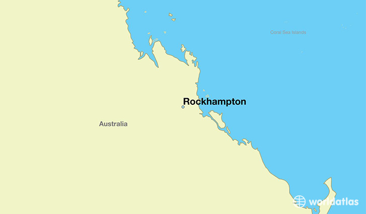 map showing the location of Rockhampton