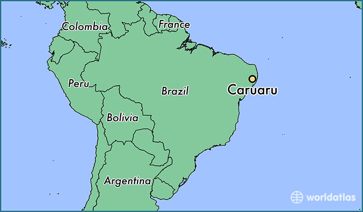 map showing the location of Caruaru