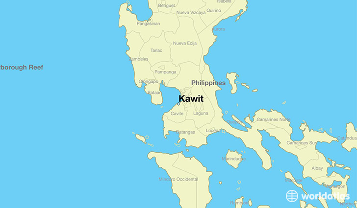 map showing the location of Kawit