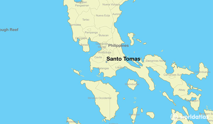 map showing the location of Santo Tomas
