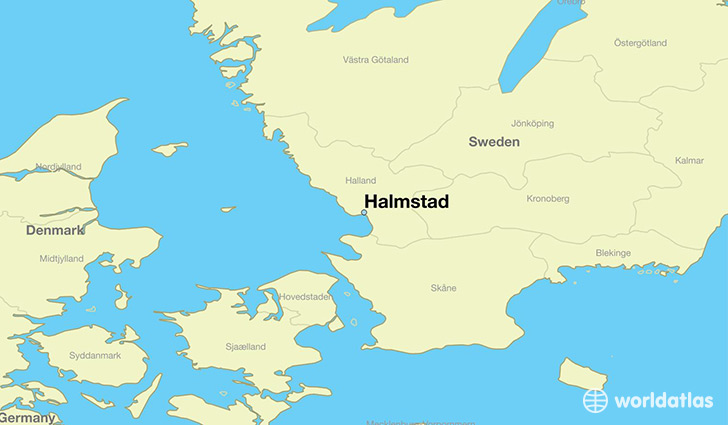 map showing the location of Halmstad