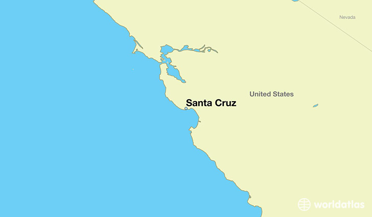 map showing the location of Santa Cruz