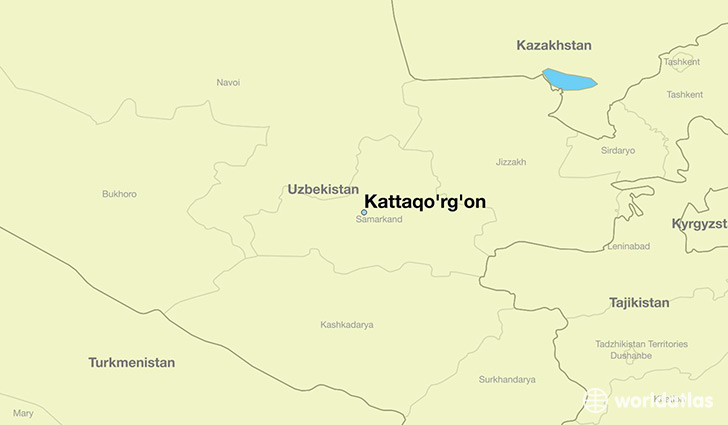 map showing the location of Kattaqo'rg'on