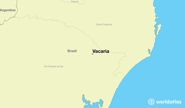 map showing the location of Vacaria
