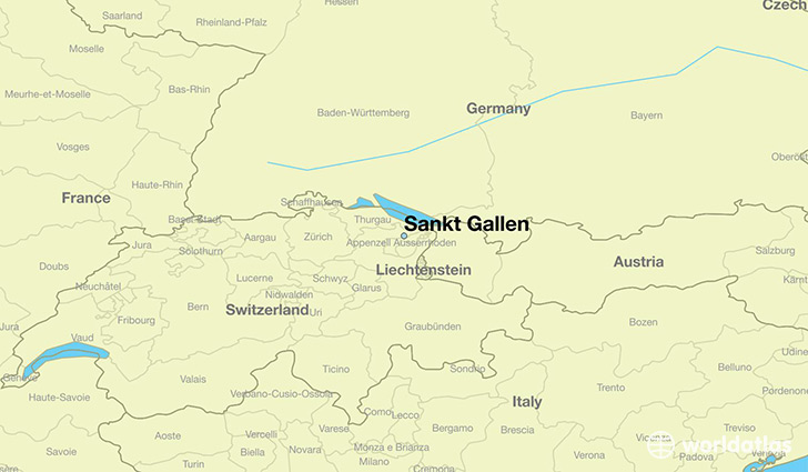 map showing the location of Sankt Gallen