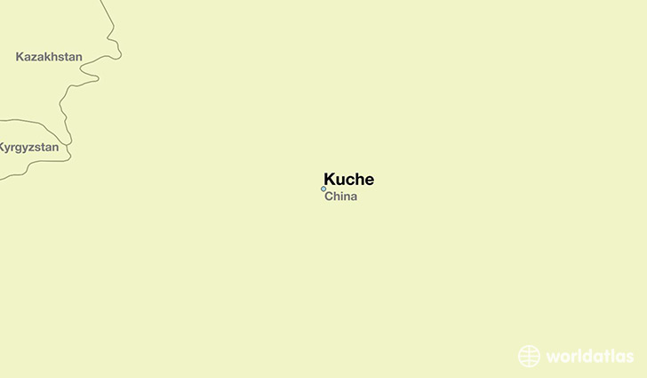 map showing the location of Kuche