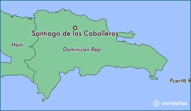 map showing the location of Santiago de los Caballeros
