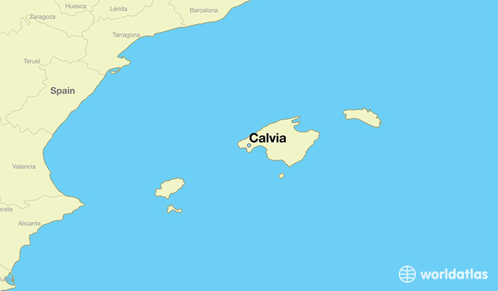map showing the location of Calvia