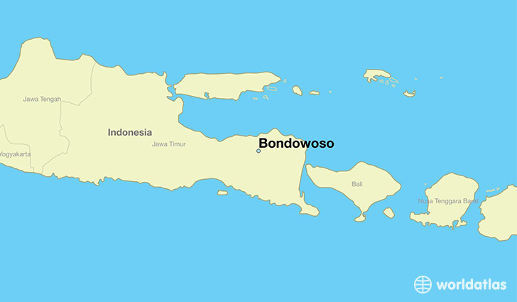 map showing the location of Bondowoso