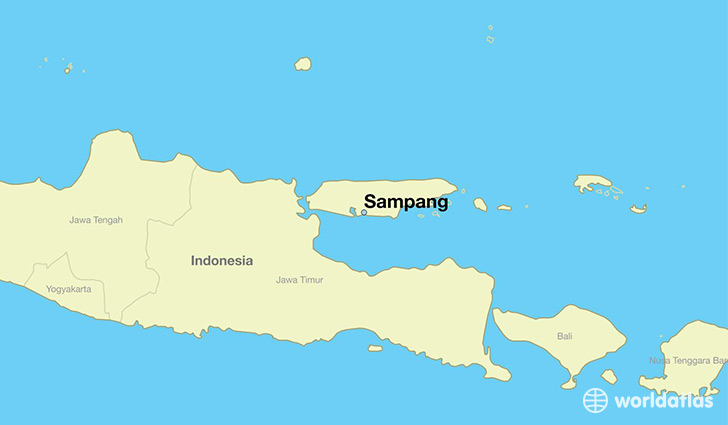 map showing the location of Sampang