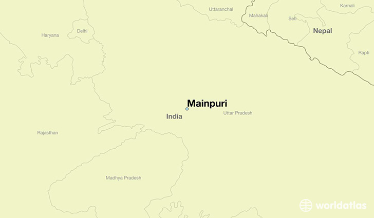 map showing the location of Mainpuri