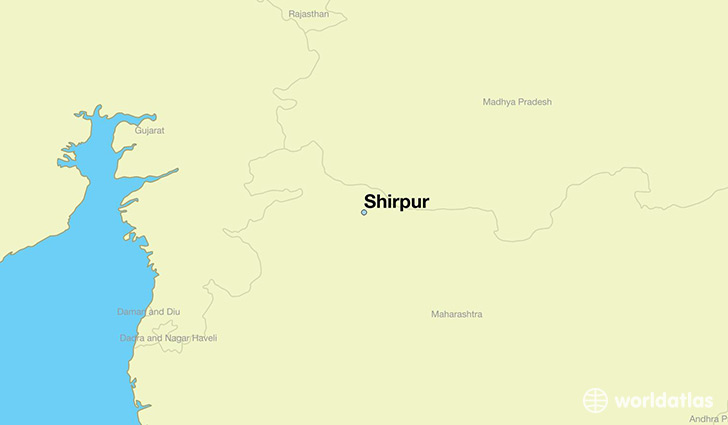 map showing the location of Shirpur